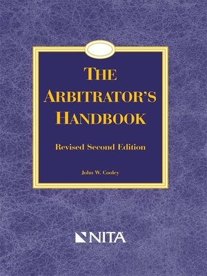 cover image of The Arbitrator's Handbook